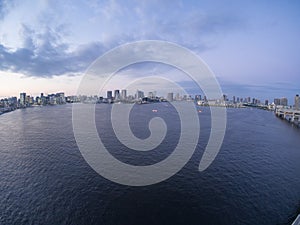 View From Rainbow Bridge, Tokyo, Japan, North Route photo